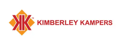 A red and white logo of the name kimberley kerr